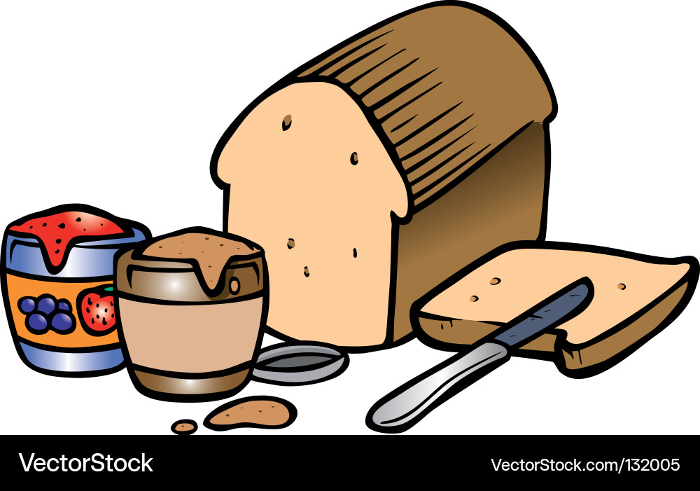 Erdnussbutter und Jelly Sandwich Vektorbild