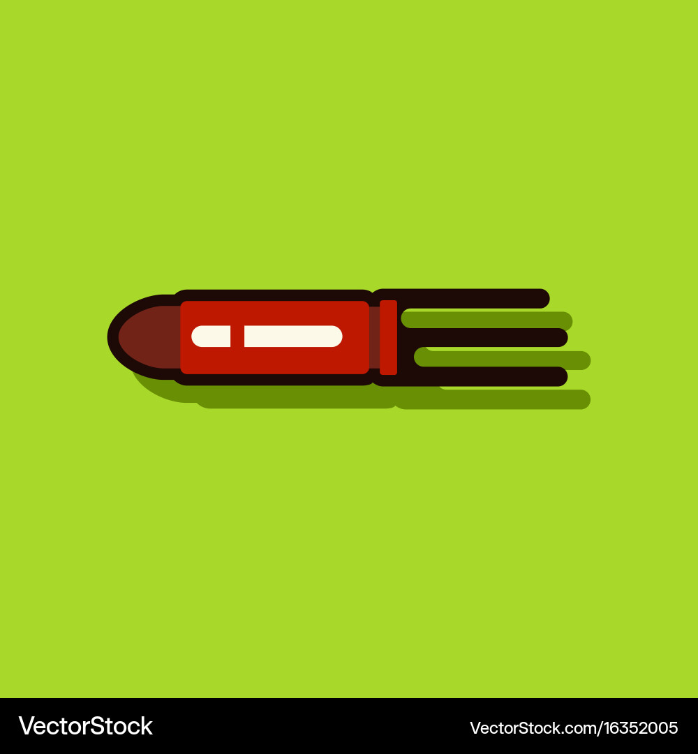 Flat icon design collection flying bullet Vector Image