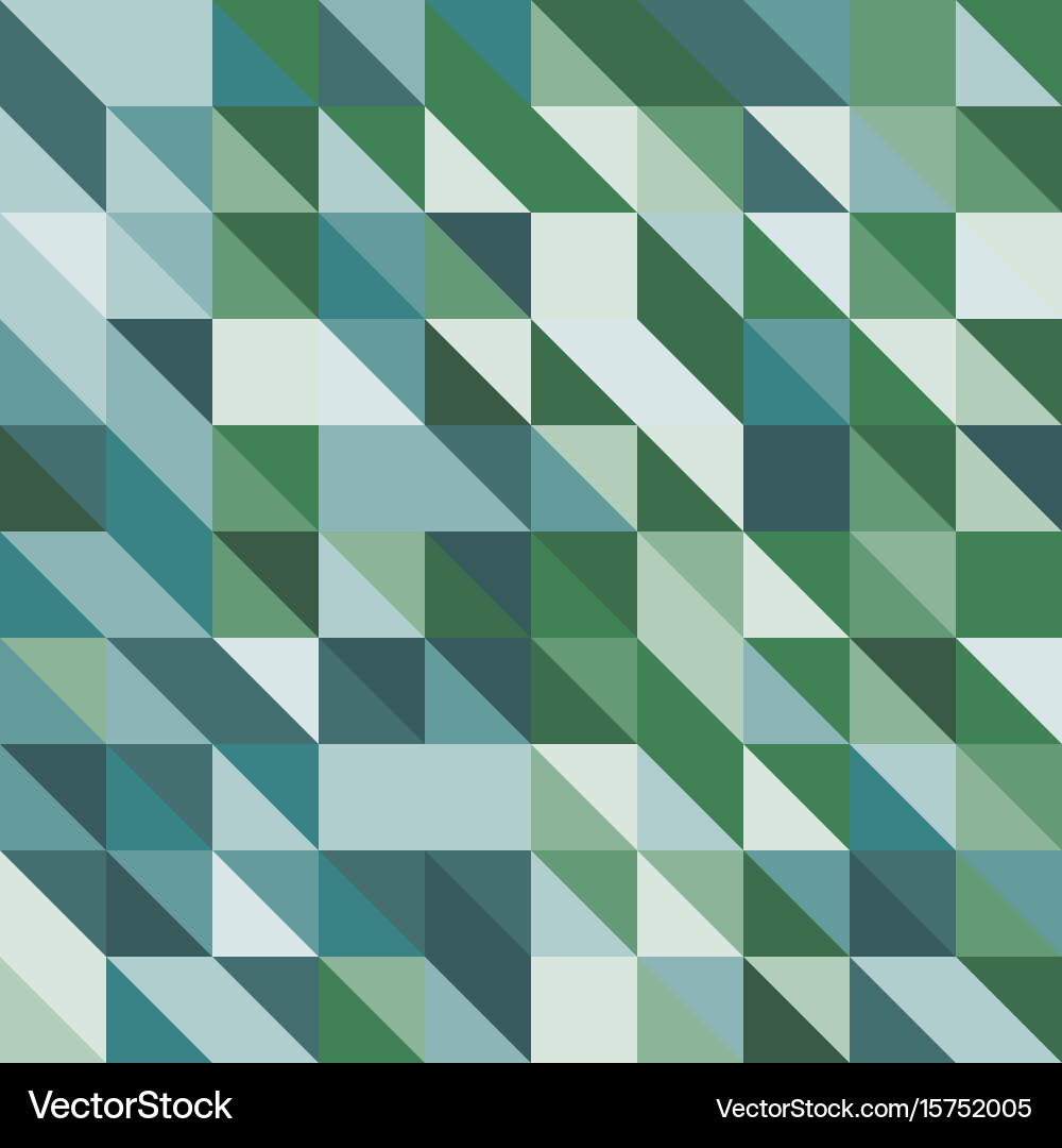 Geometric Green Triangle Pattern vector image