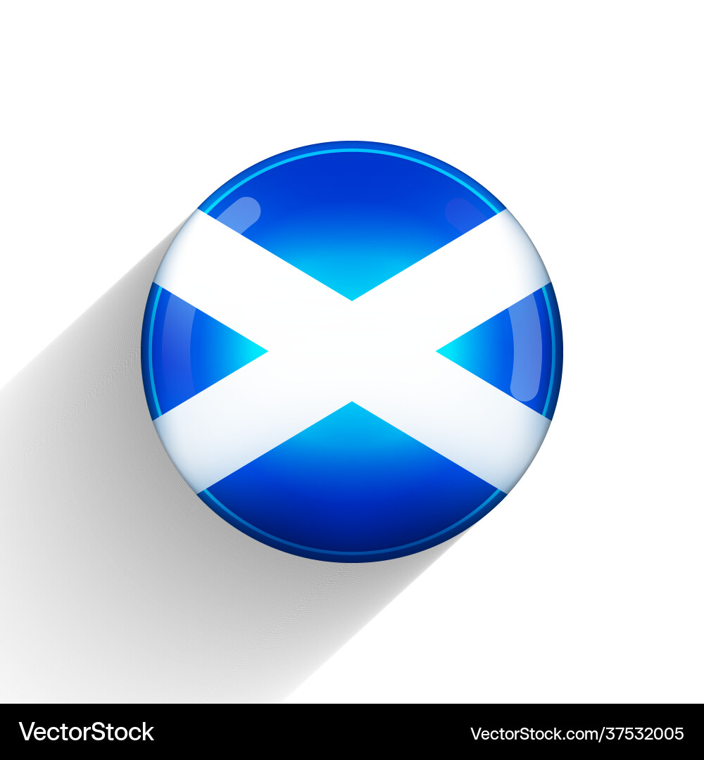 Glass light ball with flag scotland round Glass light ball with flag scotland round vector image
