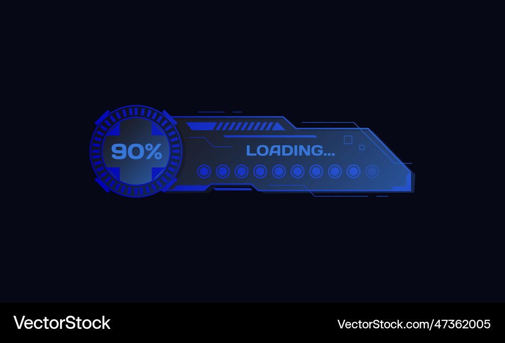 Hud futuristic progress bar sci fi interface Hud futuristic progress bar sci fi interface vector image