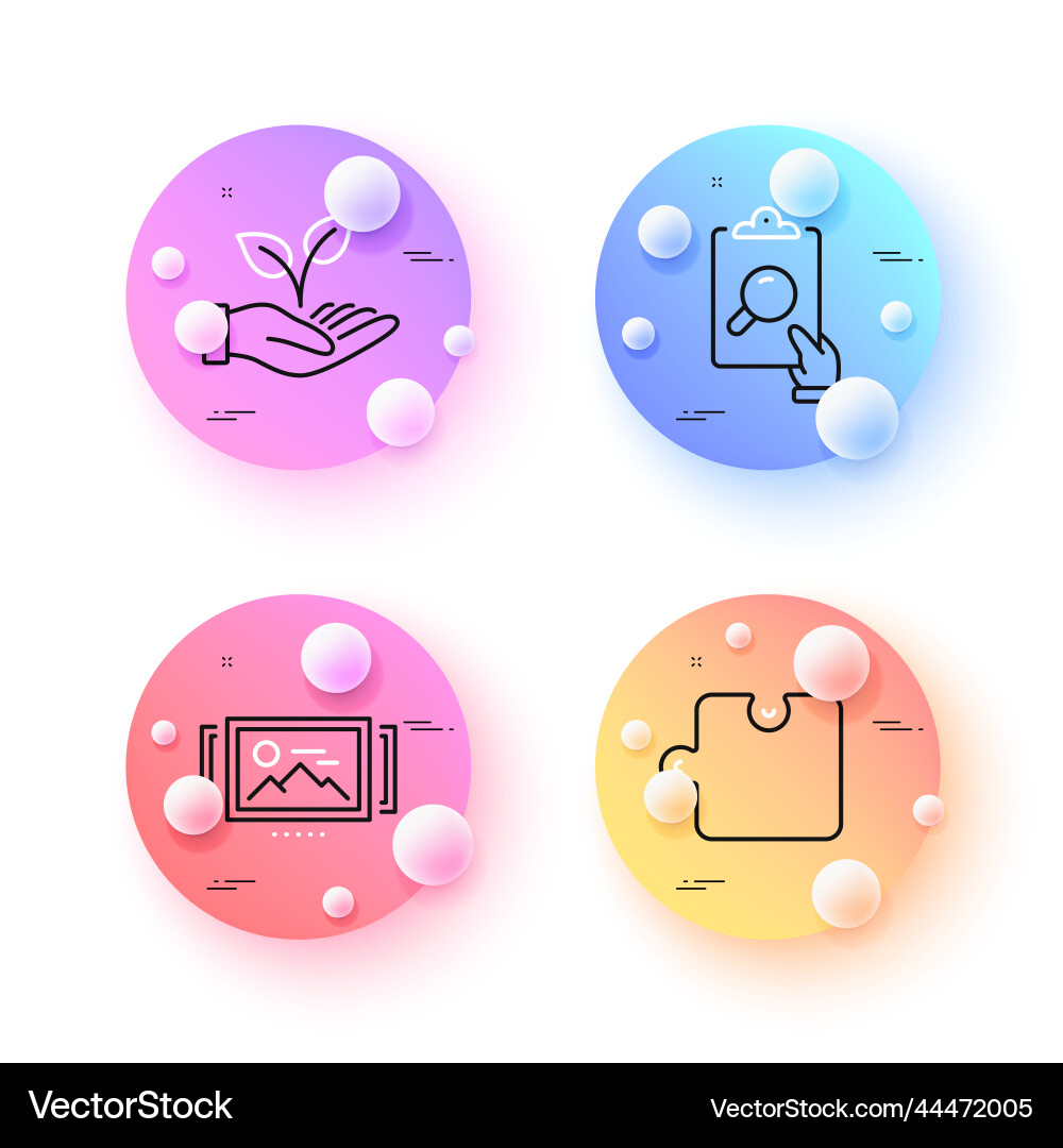 Inspect image carousel and helping hand minimal Inspect image carousel and helping hand minimal vector image