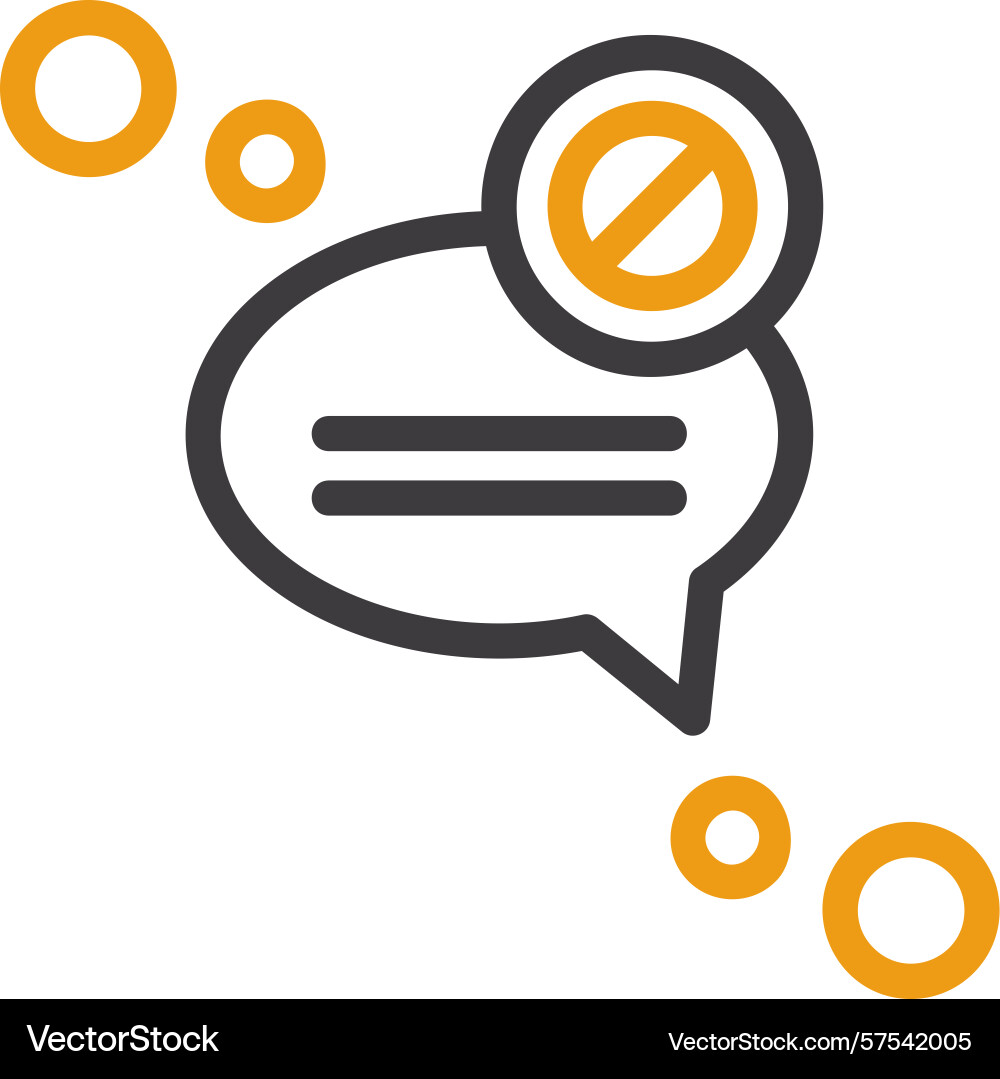 Message blocked two color icon Vector Image