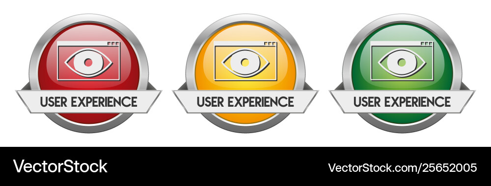 Modern button user experience vector image