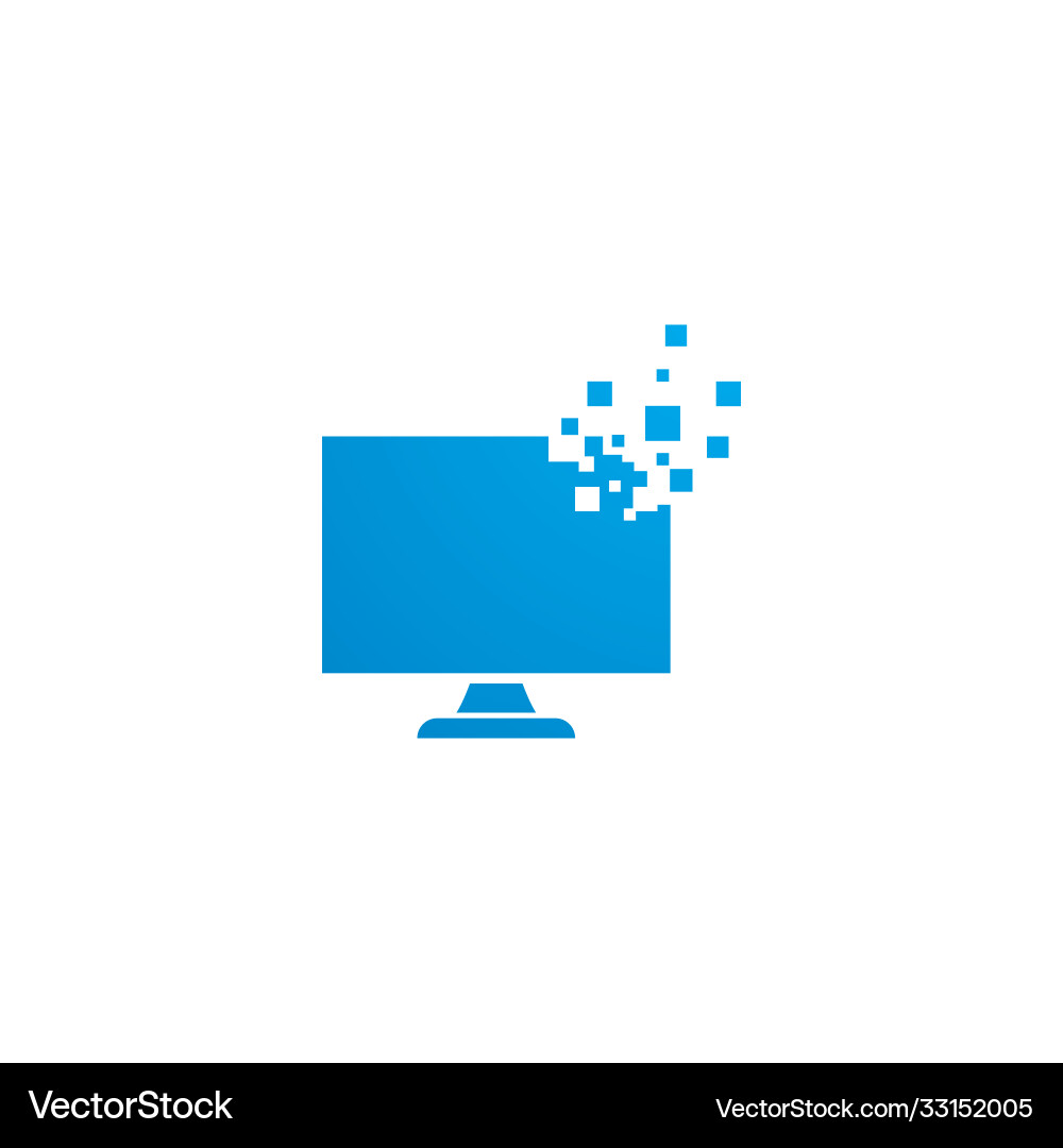 Monitor computer icon vector image