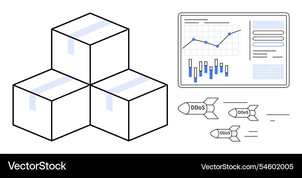 Network security analysis with graph and data Network security analysis with graph and data vector image