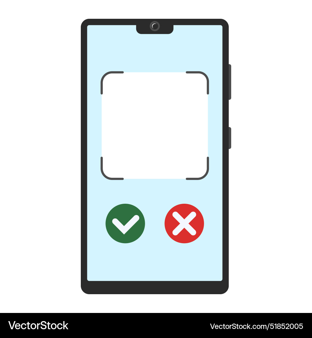Qr code scanner interface on smartphone Vector Image