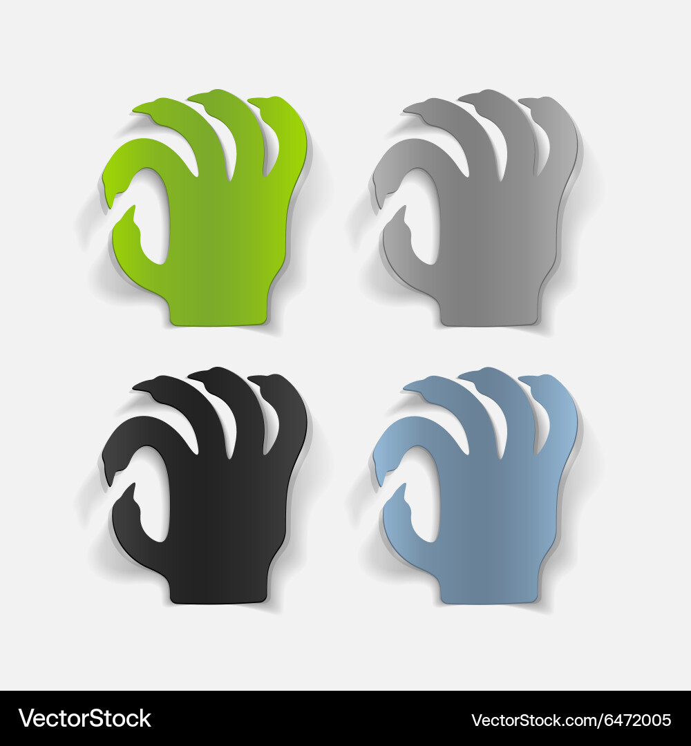 Realistic design element hand Vector Image
