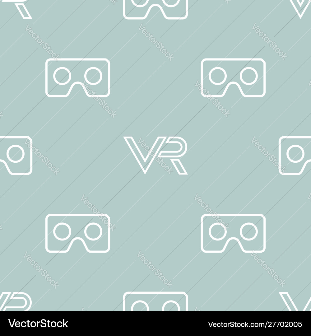 Seamless pattern with vr logos Seamless pattern with vr logos vector image