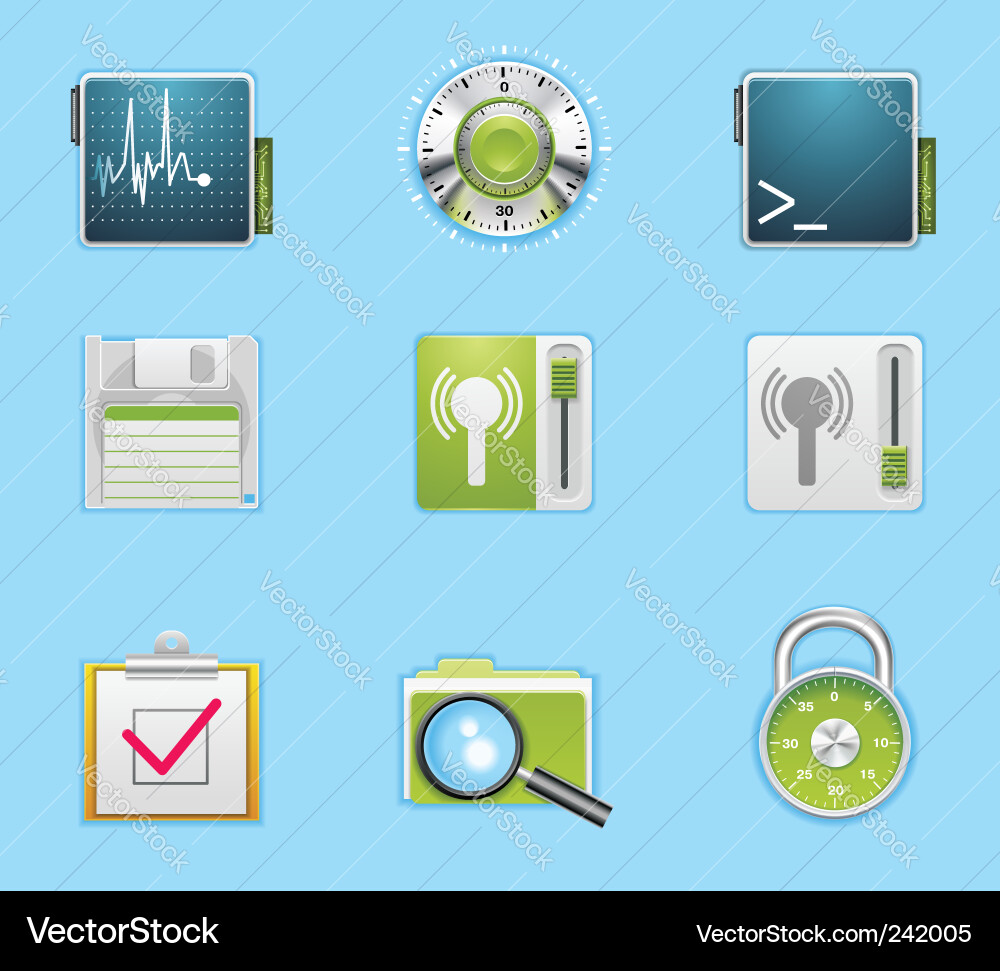 Smartphone App Icons Collection Vector Image