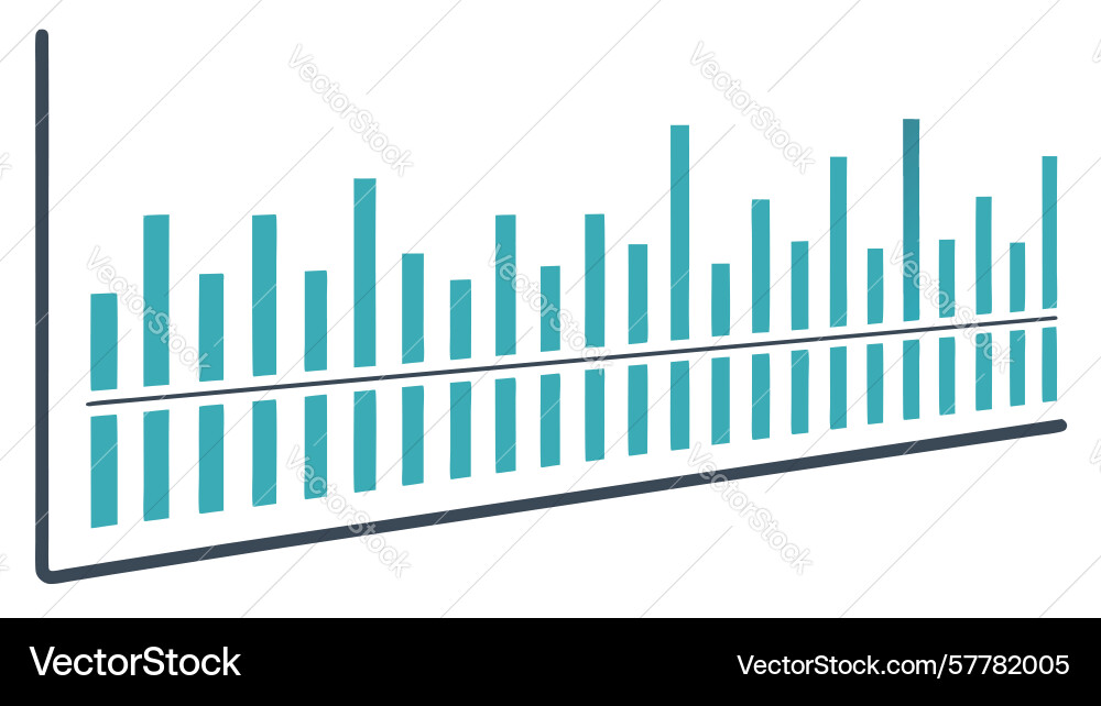 Vertical bar chart clear data visualization vector image