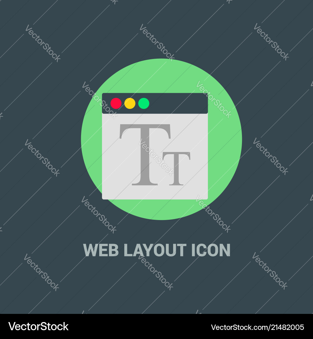 Web layout icon with creative design Vector Image