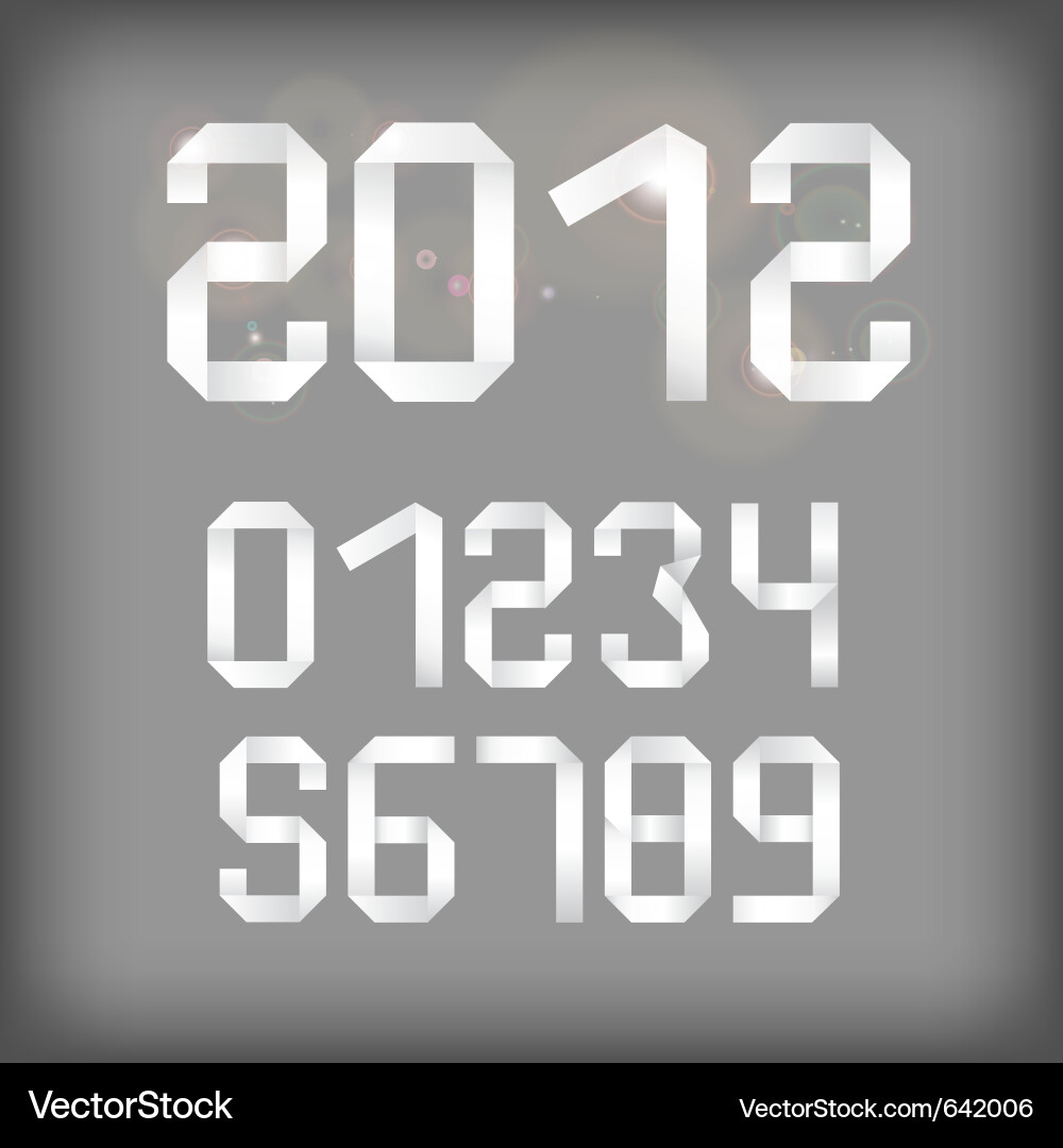 2012 and other numbers Vector Image