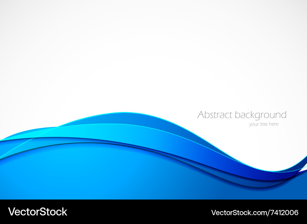 Abstract Blue Wave Background Vector Image