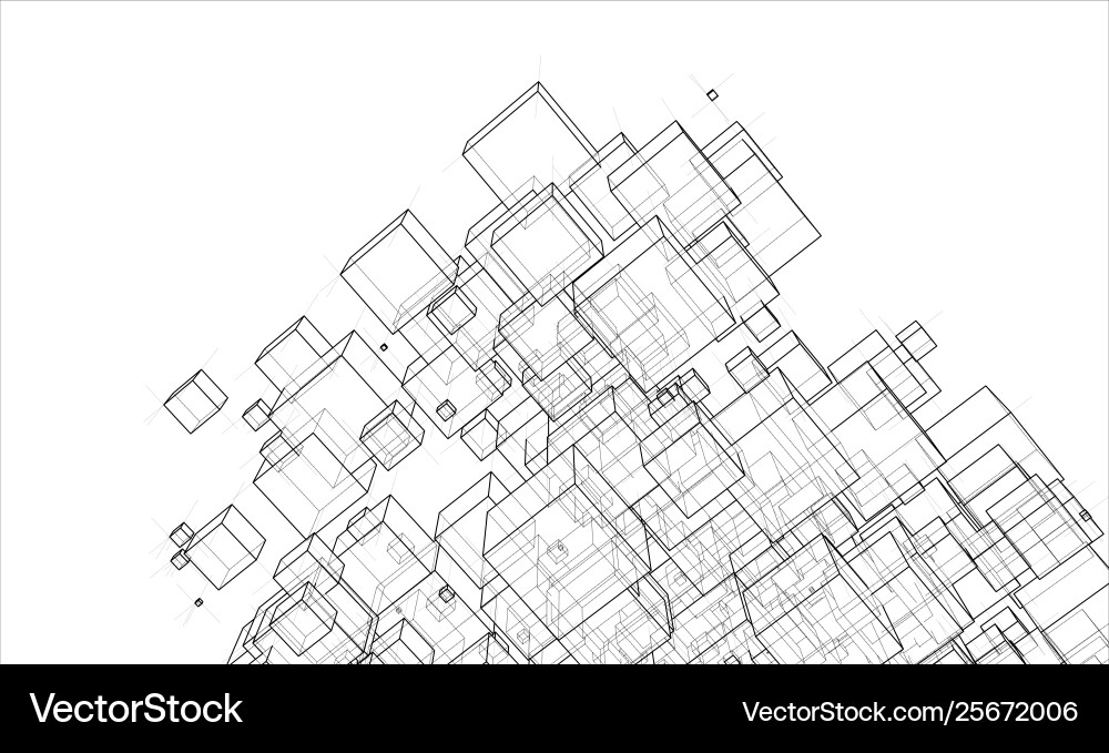 Abstract boxes background vector image