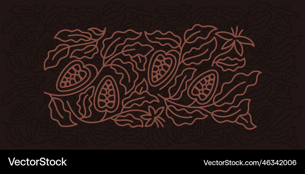 Cocoa background chocolate pack design element vector image