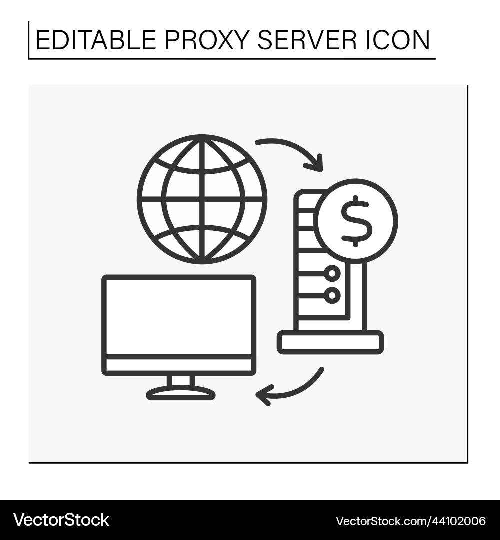 Computer technology line icon Computer technology line icon Vector Image