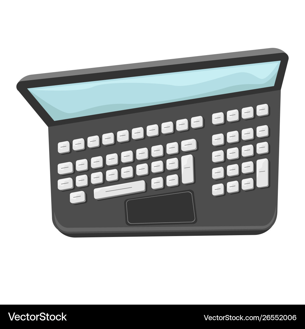 Desktop computer laptop top view Desktop computer laptop top view Vector Image