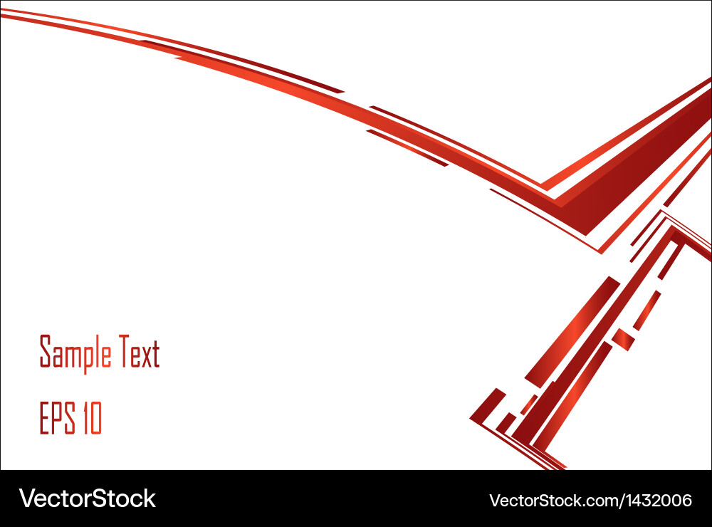 Dynamic Red & Black Abstract Background vector image
