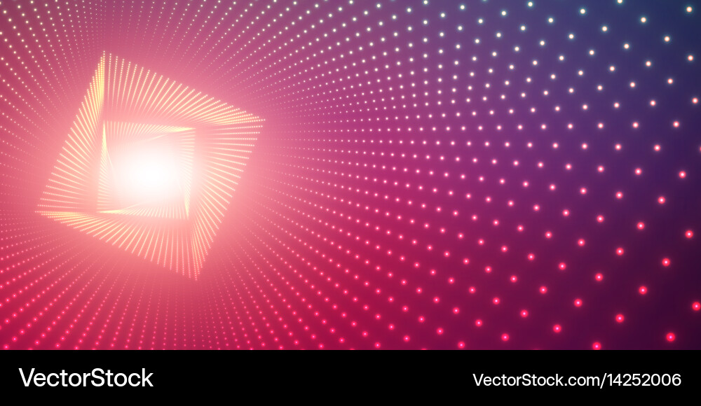 Infinite square twisted tunnel vector image