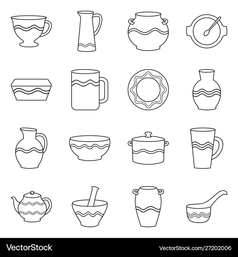 Isolated object ware and tableware icon Isolated object ware and tableware icon vector image