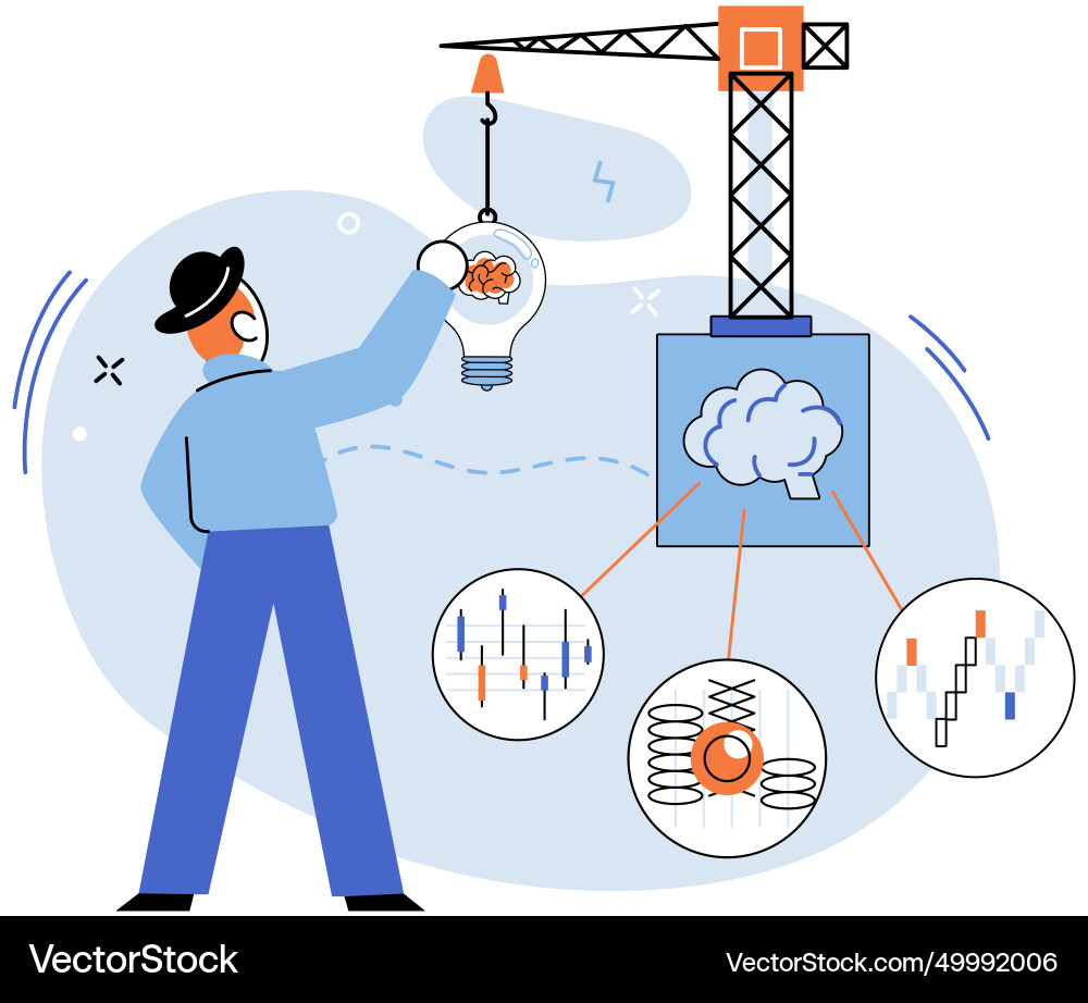 Logical thinking is metaphorical Logical thinking is metaphorical vector image