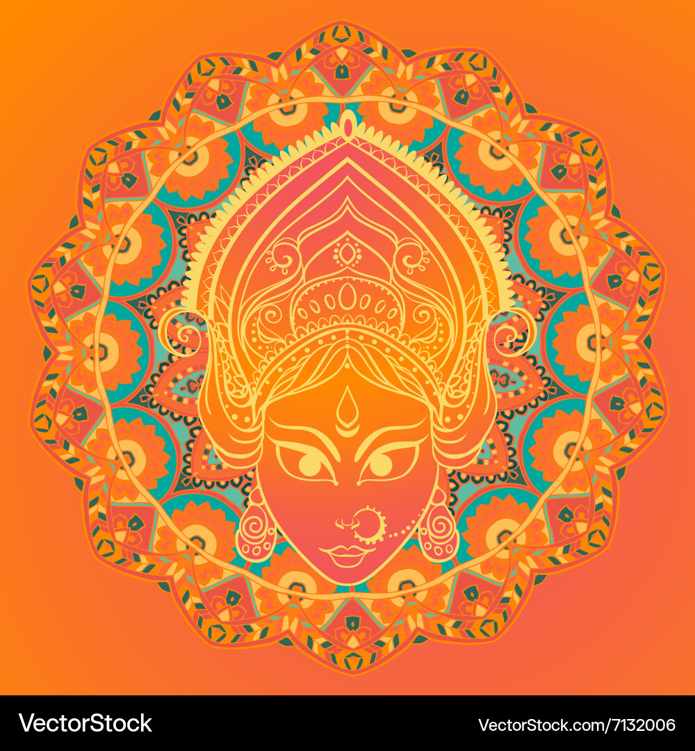 Maa Durga Navratri Card vector image