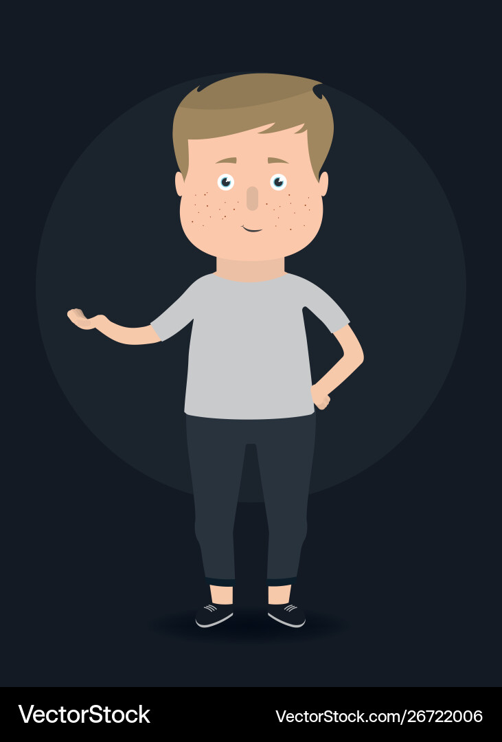 Man showing something vector image