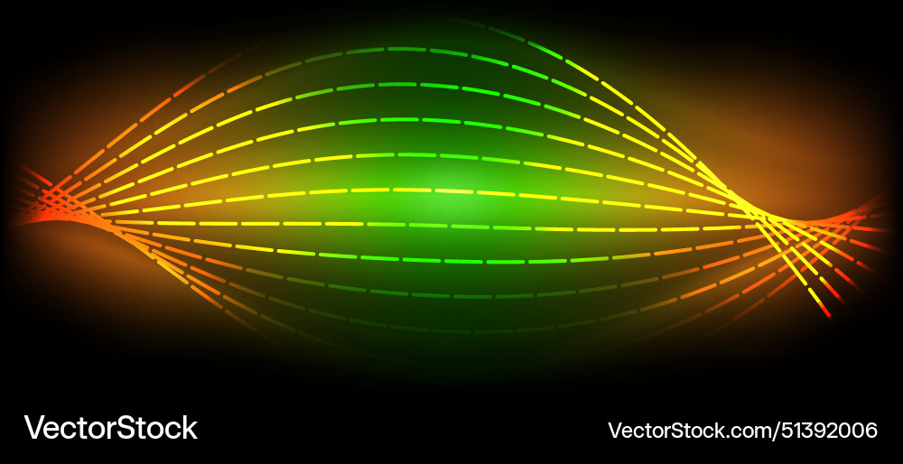 Neon wave lines with blend effect Vector Image