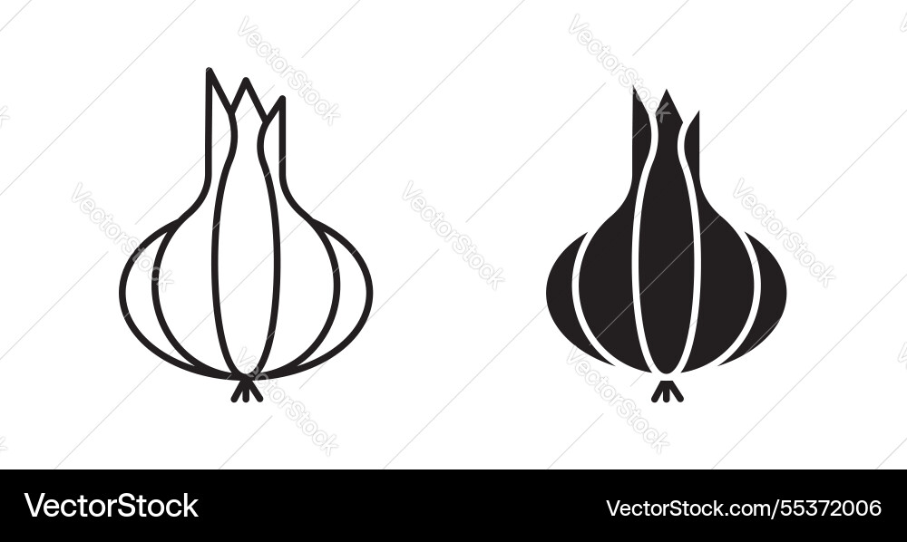Onion icon set in thin line for web Onion icon set in thin line for web Vector Image