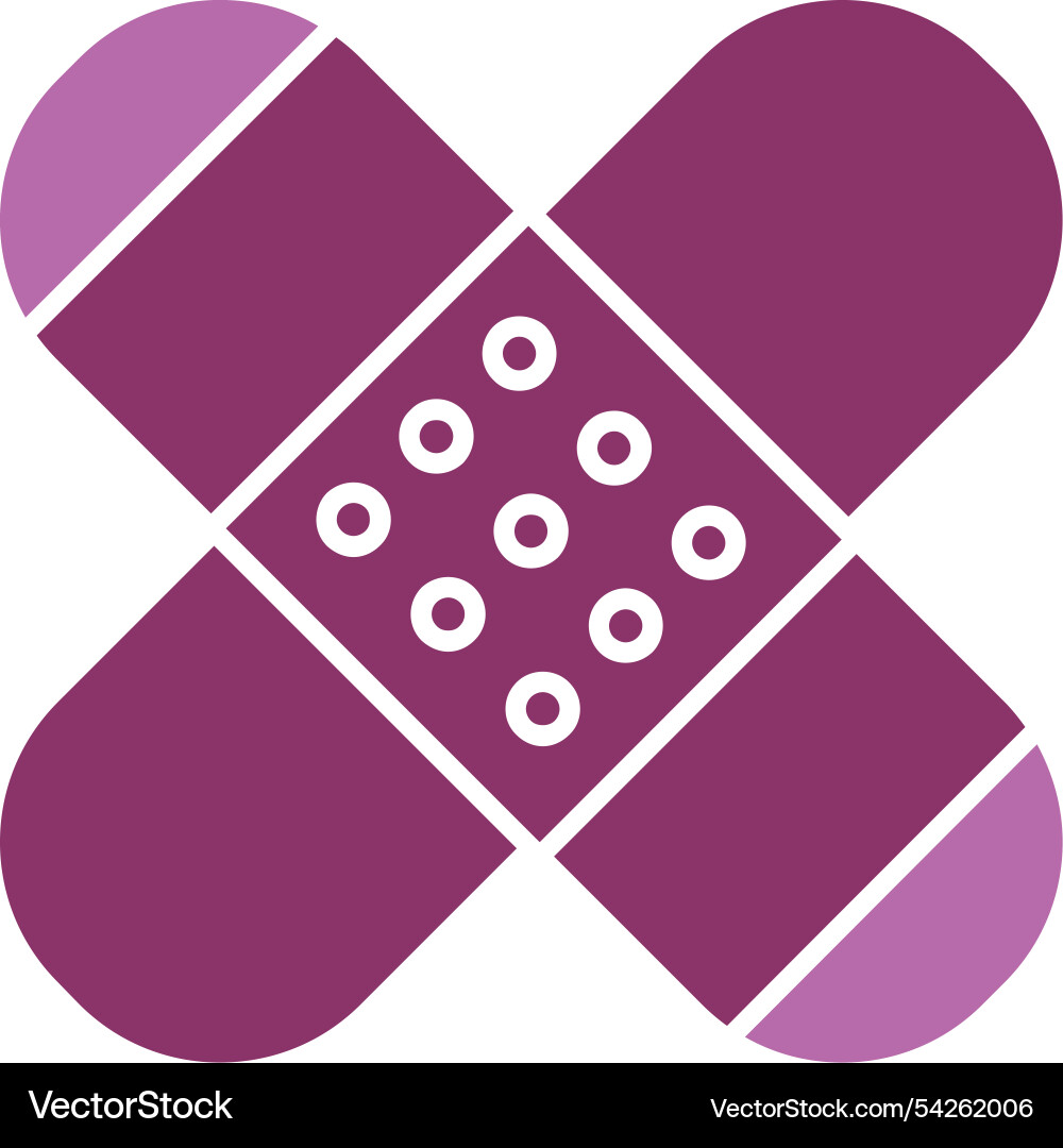 Patch glyph two colour icon Vector Image