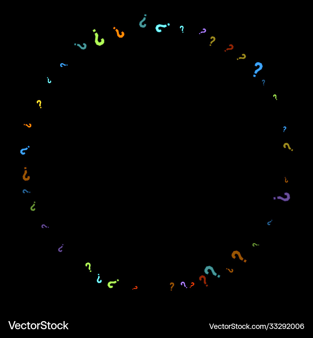 Question marks quiz doubt poll query public vector image