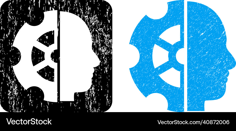 Rubber intellect subtracted imprint Rubber intellect subtracted imprint vector image