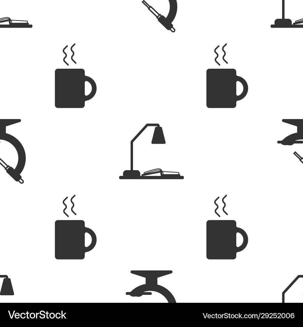 Set microscope workplace with table lamp and open Set microscope workplace with table lamp and open vector image