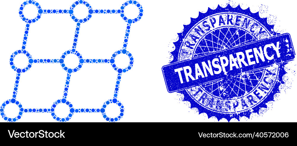 Shifted grid nodes composition of small Vector Image