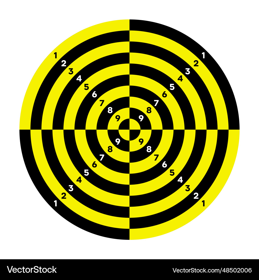 Shooting range paper target with divisions marks Shooting range paper target with divisions marks vector image