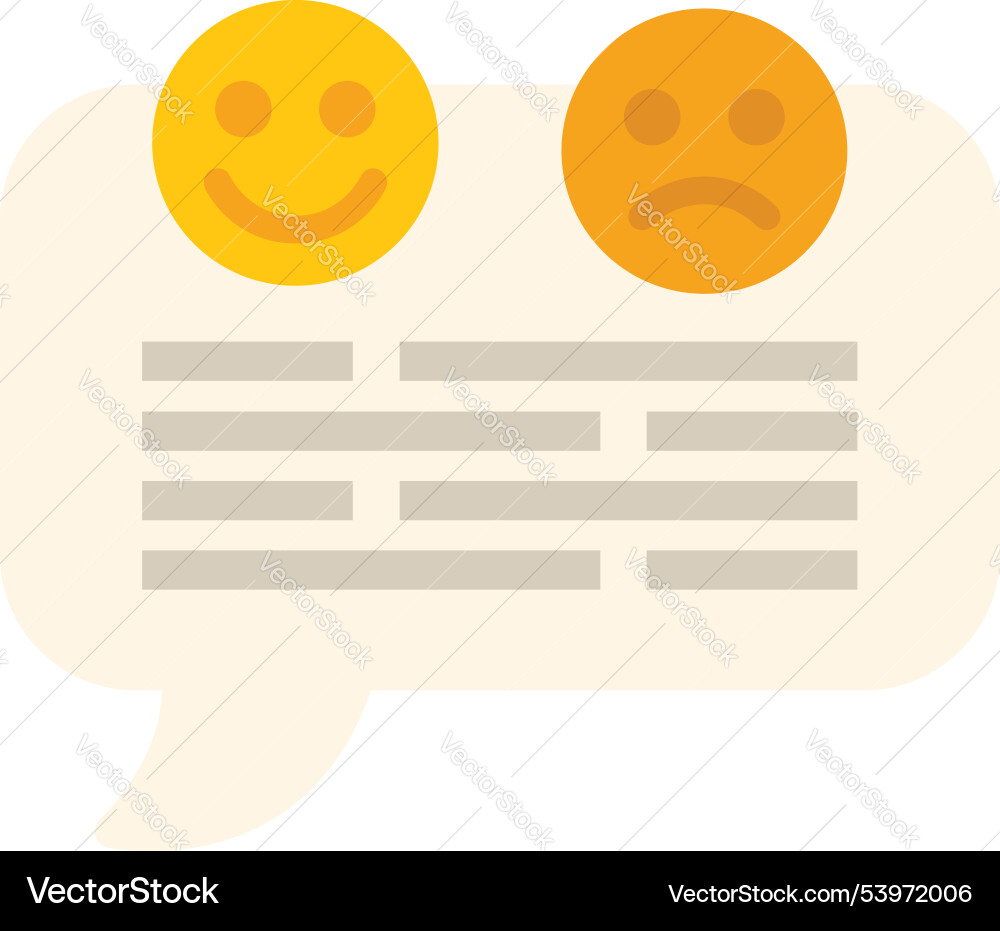 Speech bubble displaying customer feedback survey vector image