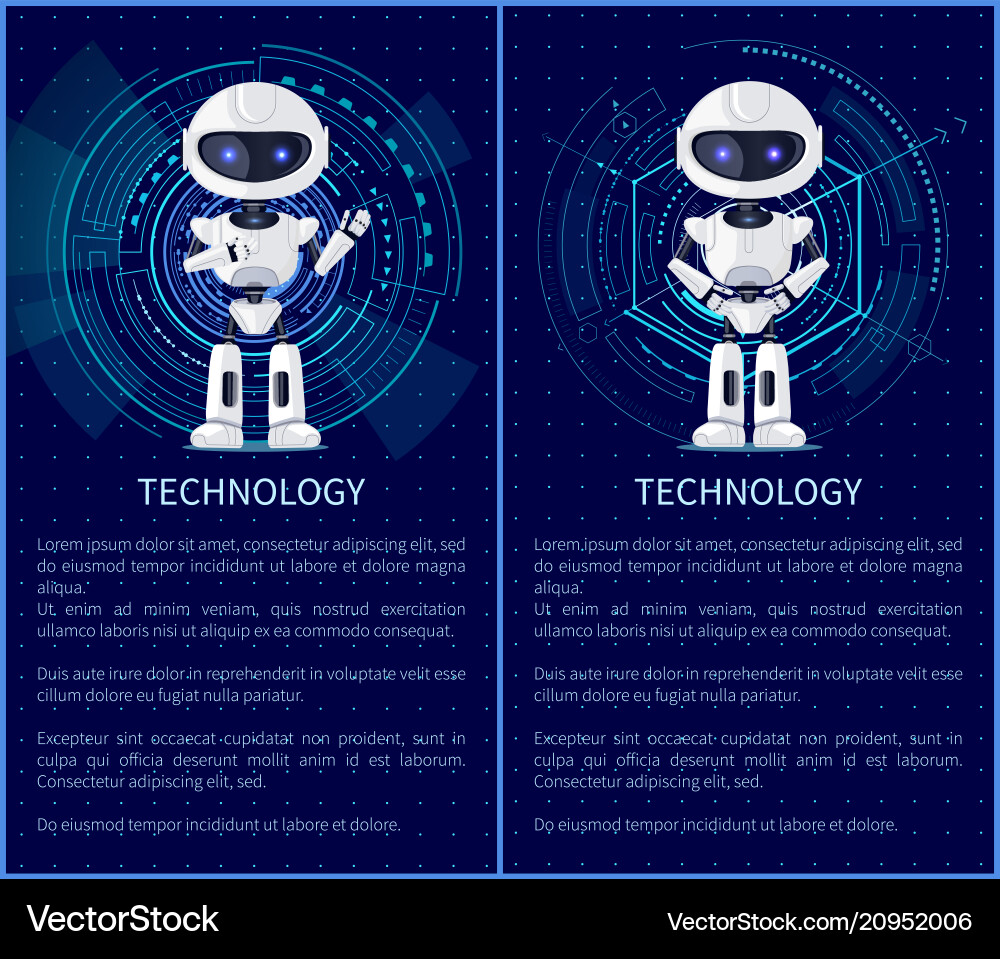 Technology collection of robot Technology collection of robot vector image