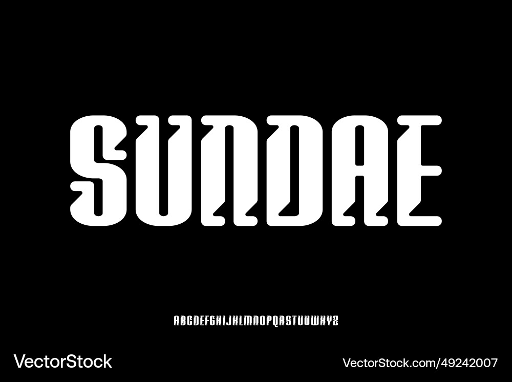 Abstract rounded decorative alphabet display font Abstract rounded decorative alphabet display font Vector Image