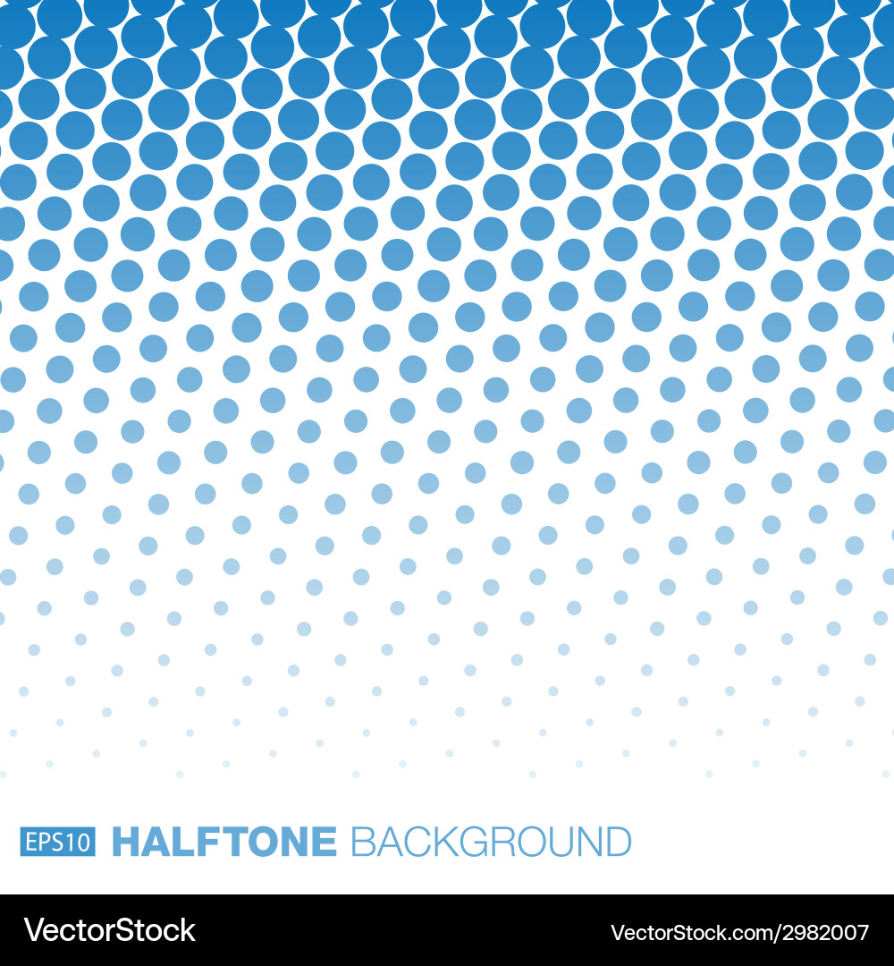 Blue Halftone Pattern Background vector image
