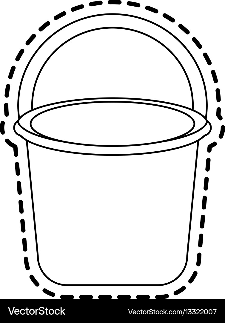 Bucket with handle icon image vector image