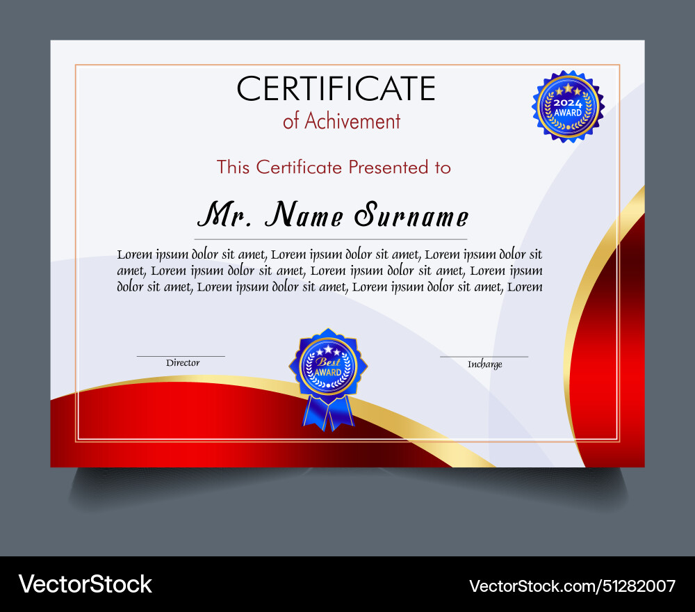 Certificate design Vector Image