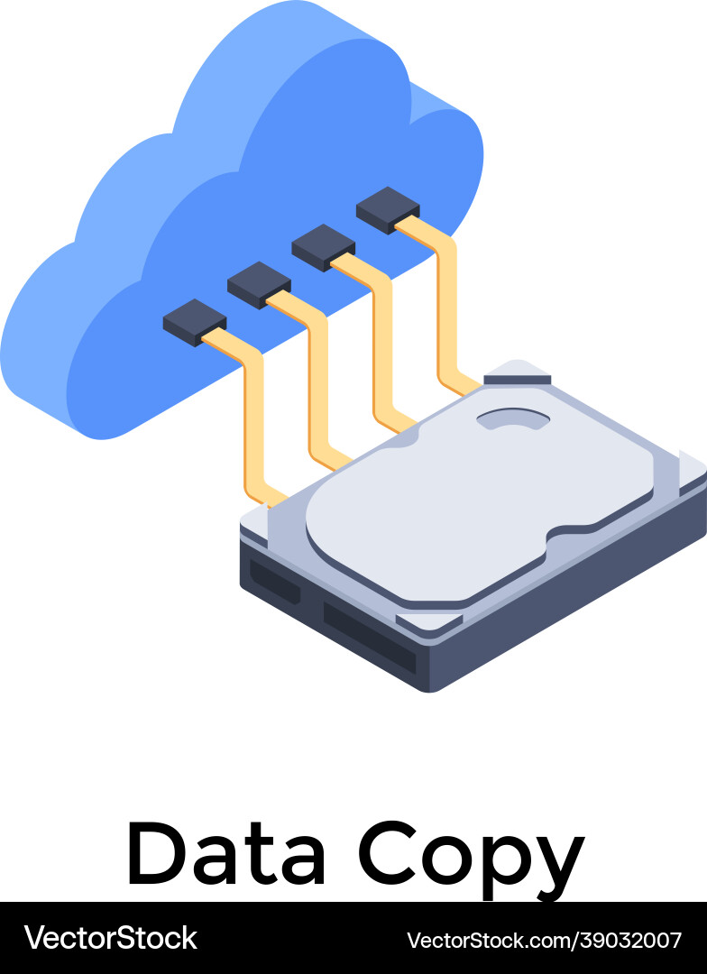 Cloud data hosting Vector Image