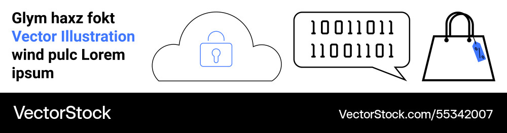 Cloud security with data encryption and online Cloud security with data encryption and online vector image