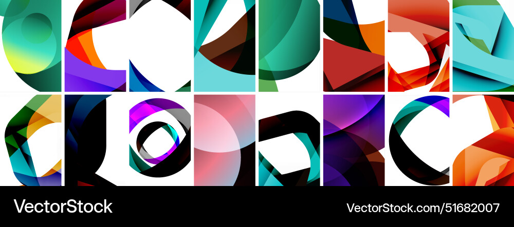Collection of abstract background with waves Vector Image