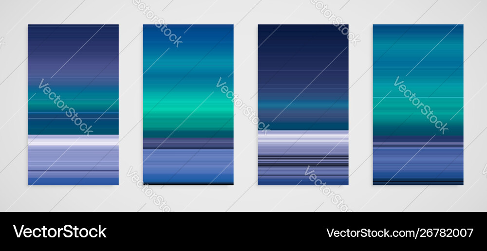 Colorful set four line pattern Colorful set four line pattern vector image