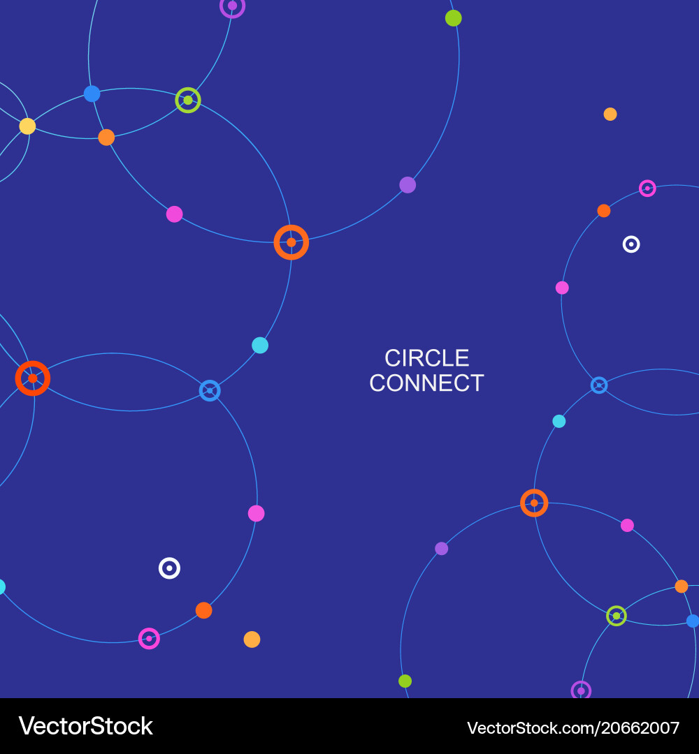 Connected Network Digital Background Vector Image