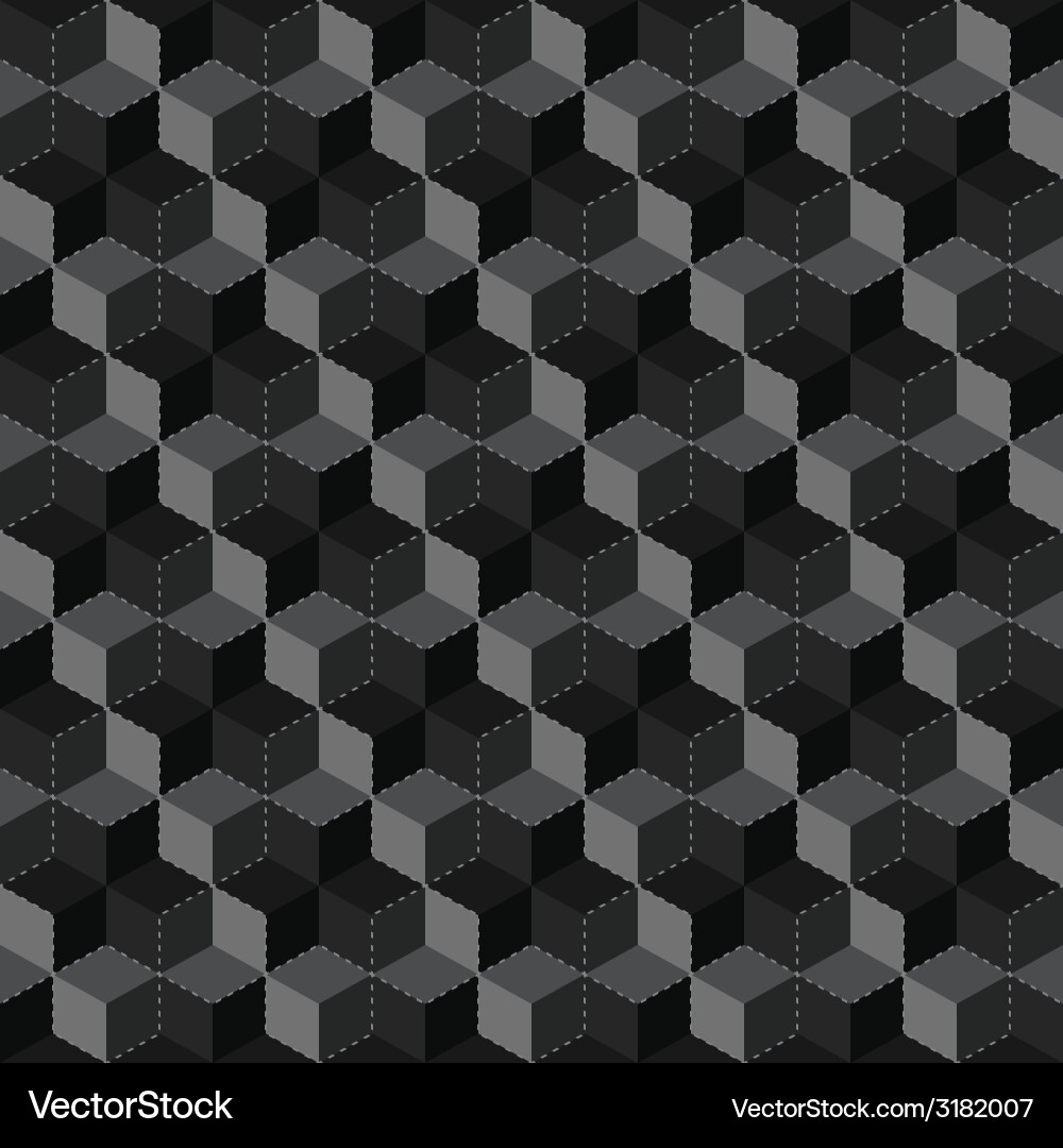 Cube seamless pattern vector image