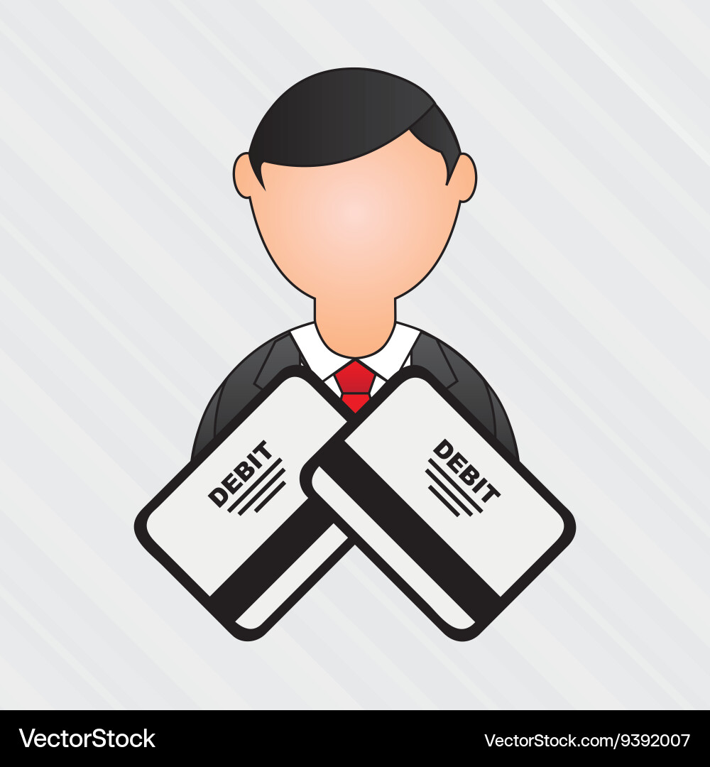Debit card user design Vector Image