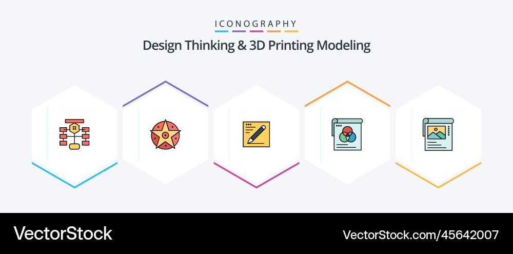 Design thinking and d printing modeling 25 vector image